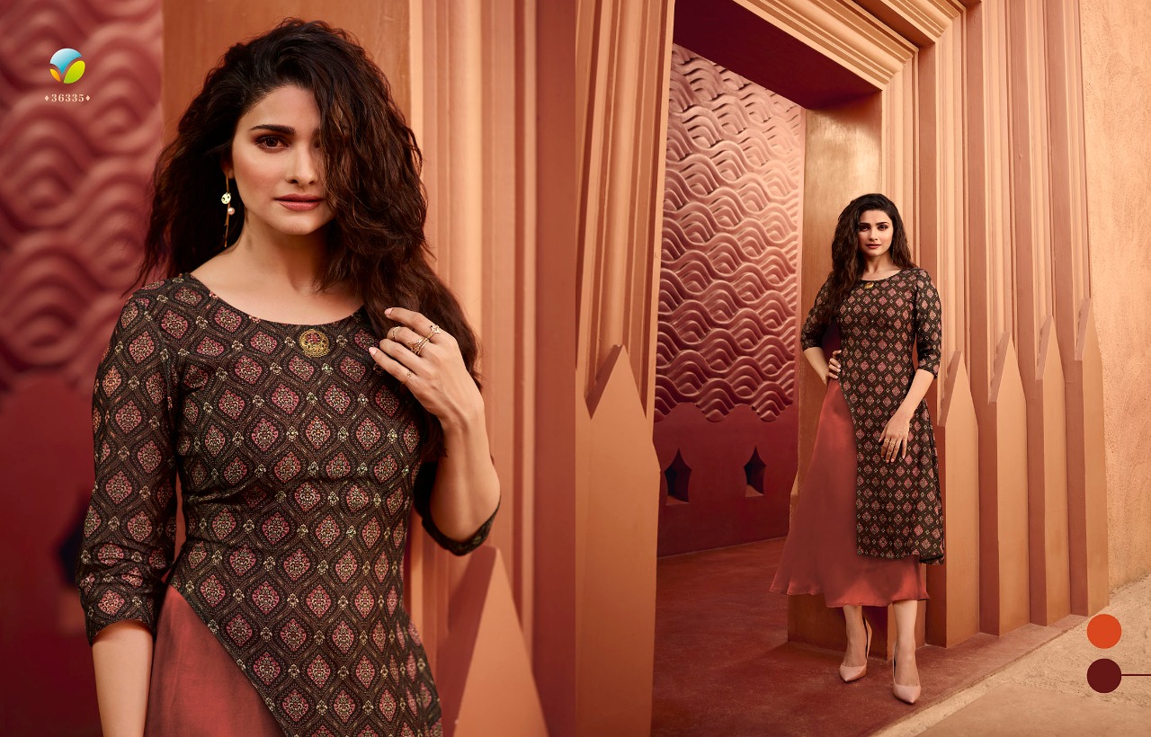 Tumbaa Destiny By Vinay Fashion 36331 To 36339 Series Beautiful Colorful Stylish Fancy Casual Wear & Ethnic Wear & Ready To Wear Dola Silk With Polo Silk Inner  Kurtis At Wholesale Price