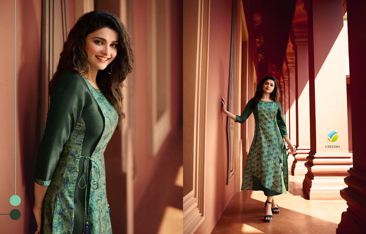 Tumbaa Destiny By Vinay Fashion 36331 To 36339 Series Beautiful Colorful Stylish Fancy Casual Wear & Ethnic Wear & Ready To Wear Dola Silk With Polo Silk Inner  Kurtis At Wholesale Price