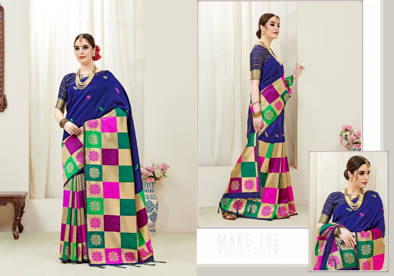 Umanga Vol-3 By Yadu Nandan Fashion 101 To 110 Series Indian Traditional Wear Collection Beautiful Stylish Fancy Colorful Party Wear & Occasional Wear Kanjivaram Art Silk Sarees At Wholesale Price