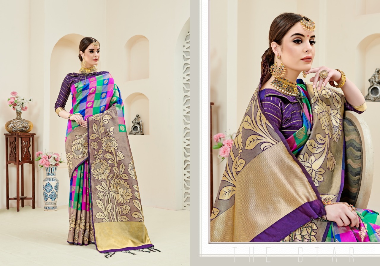 Umanga Vol-3 By Yadu Nandan Fashion 101 To 110 Series Indian Traditional Wear Collection Beautiful Stylish Fancy Colorful Party Wear & Occasional Wear Kanjivaram Art Silk Sarees At Wholesale Price