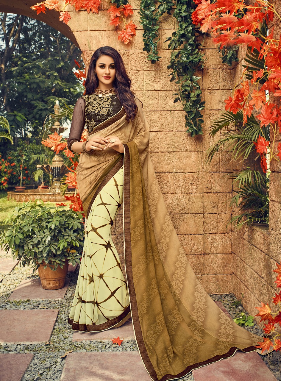 Urvashi By Sanskar Tex Print 1001 To 1008 Series Indian Traditional Wear Collection Beautiful Stylish Fancy Colorful Party Wear & Occasional Wear Georgette Sarees At Wholesale Price