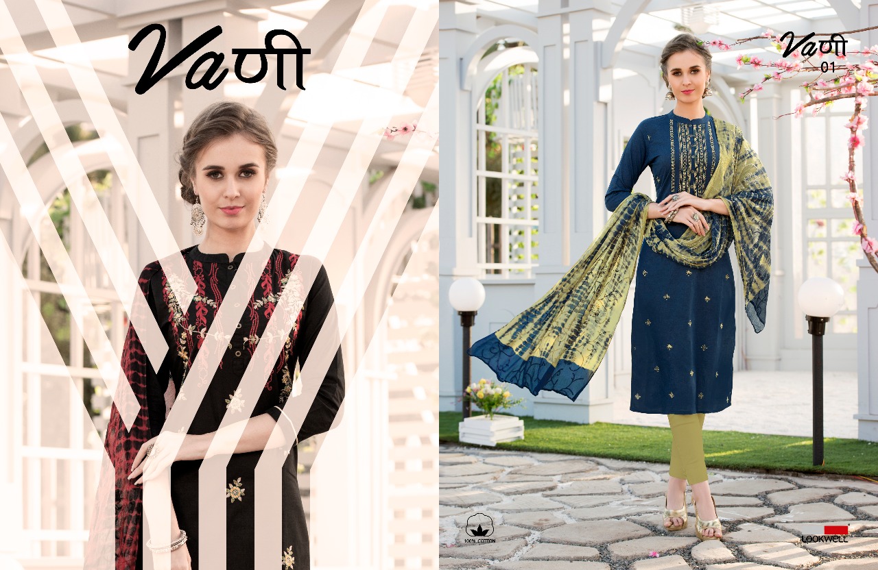 Vaani By Lookwell 01 To 06 Series Beautiful Stylish Colorful Fancy Party Wear & Ethnic Wear Pure Cotton Embroidered Dresses At Wholesale Price