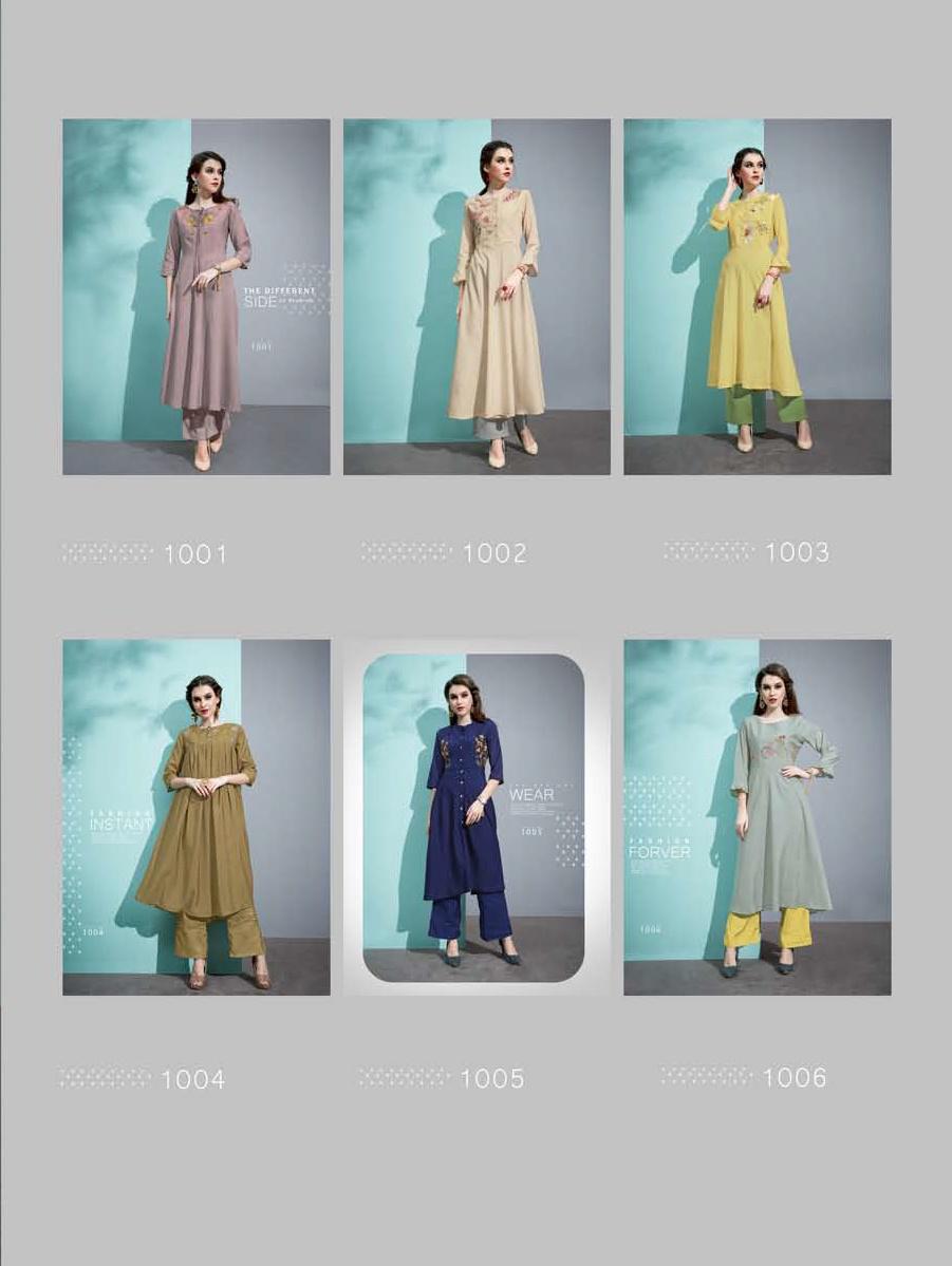 Vaarahi Vol-6 By Amore 1001 To 1006 Series Beautiful Colorful Stylish Fancy Casual Wear & Ethnic Wear Pure Cotton Silk With Embroidered Kurtis With Bottom At Wholesale Price