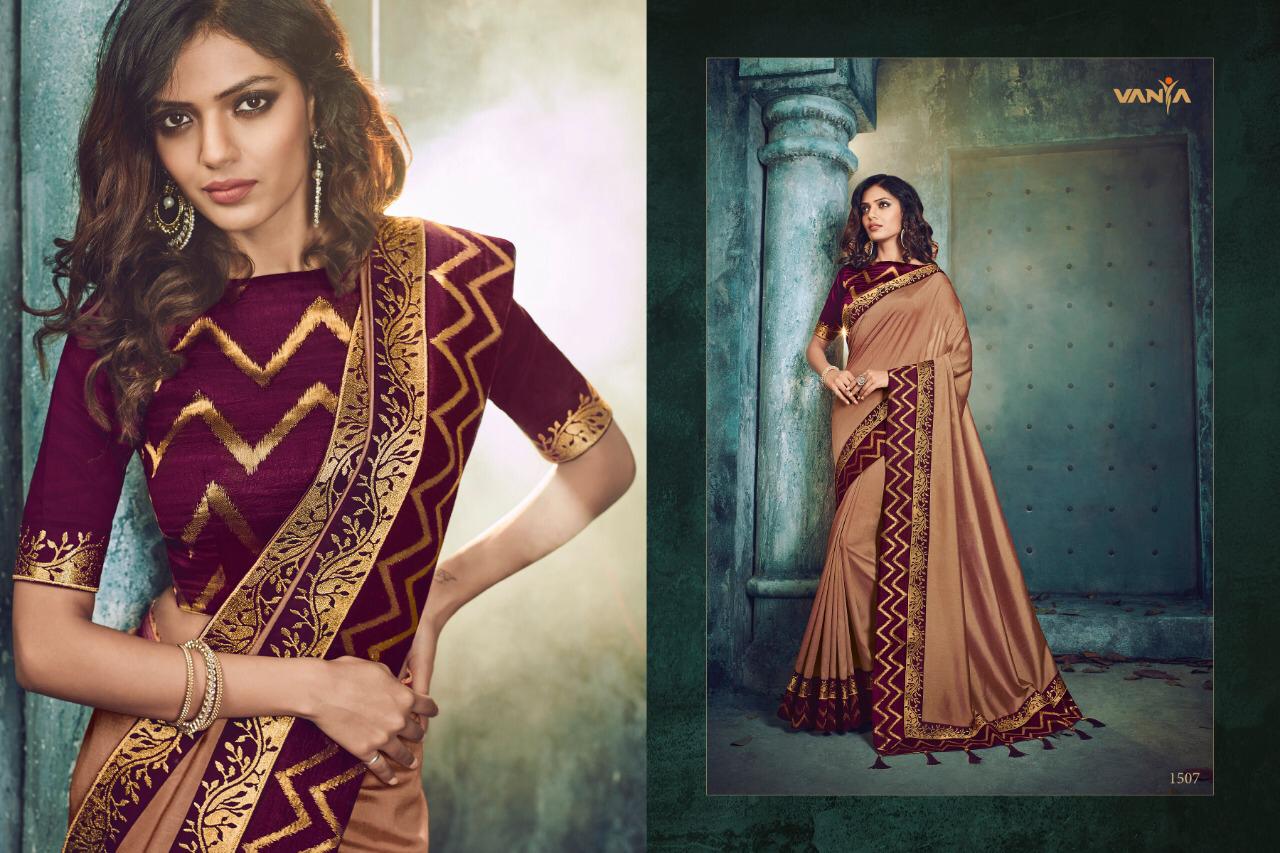 Vanya Vol-6 By Vanya 1501 To 1517 Series Indian Traditional Wear Collection Beautiful Stylish Fancy Colorful Party Wear & Occasional Wear Fancy Sarees At Wholesale Price