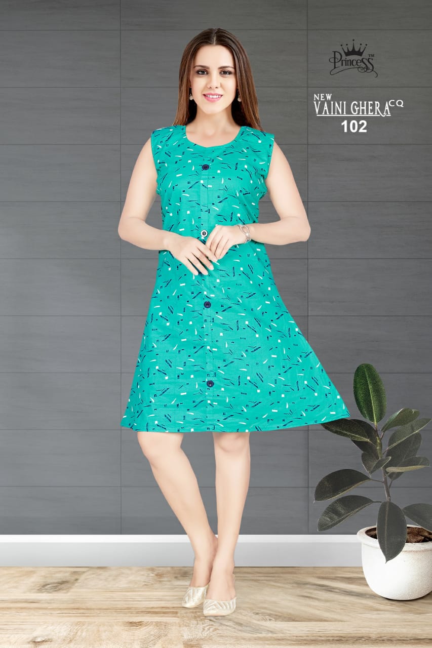 Vaini Ghera By Princess 101 To 112 Series Designer Beautiful Stylish Colorful Fancy Ready To Wear & Casual Wear & Ethnic Wear Heavy Denim Printed Kurtis At Wholesale Price