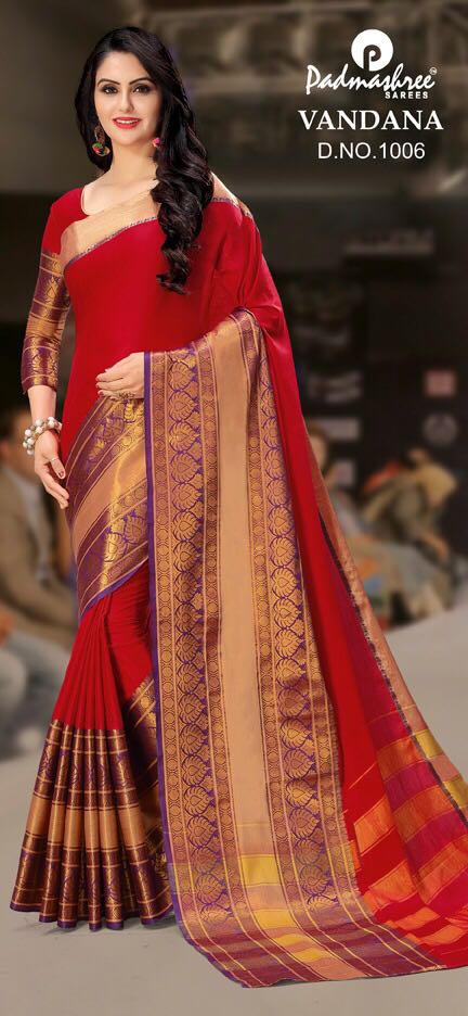 Vandana By Padmashree Sarees 1001 To 1010 Series Designer Traditional Wear Collection Beautiful Fancy Colorful Party Wear & Occasional Wear Cotton Silk Printed Sarees At Wholesale Price