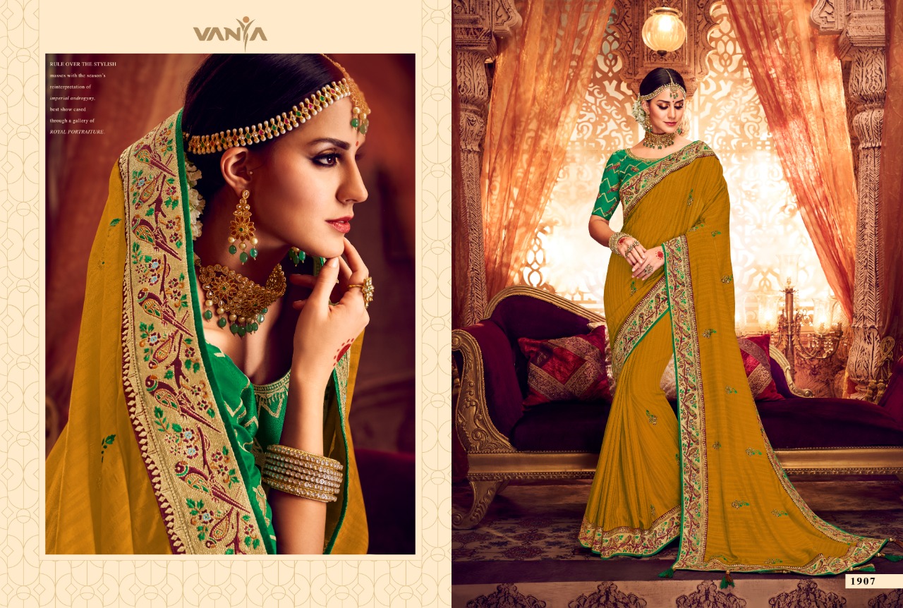 Vanya Vol-10 By Vanya 1901 To 1916 Series Indian Traditional Wear Collection Beautiful Stylish Fancy Colorful Party Wear & Occasional Wear Fancy Sarees At Wholesale Price