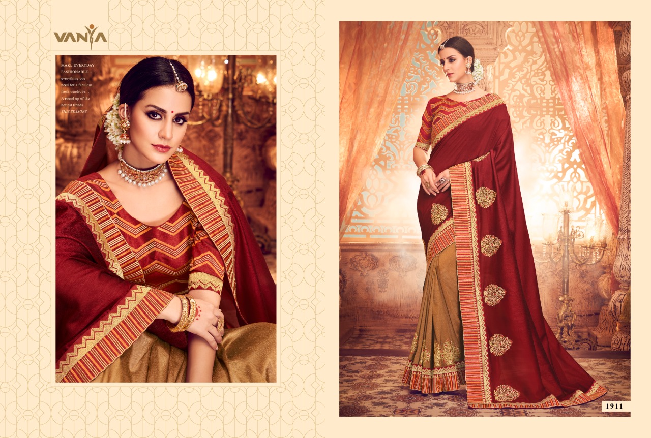 Vanya Vol-10 By Vanya 1901 To 1916 Series Indian Traditional Wear Collection Beautiful Stylish Fancy Colorful Party Wear & Occasional Wear Fancy Sarees At Wholesale Price
