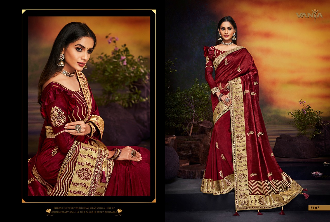 Vanya Vol-11 By Vanya 2101 To 2115 Series Indian Traditional Wear Collection Beautiful Stylish Fancy Colorful Party Wear & Occasional Wear Fancy Sarees At Wholesale Price