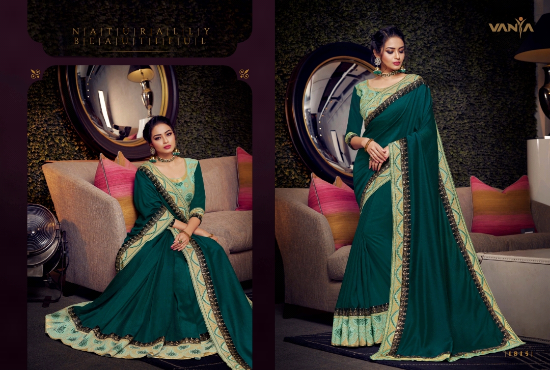 Vaniya Vol-9 By Vanya 1801 To 1815 Series Indian Traditional Wear Collection Beautiful Stylish Fancy Colorful Party Wear & Occasional Wear Fancy Sarees At Wholesale Price