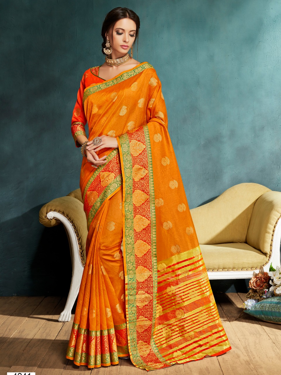 Veer Zara By Shangrila 1001 To 1006 Series Indian Traditional Wear Collection Beautiful Stylish Fancy Colorful Party Wear & Occasional Wear Weaving Printed Sarees At Wholesale Price