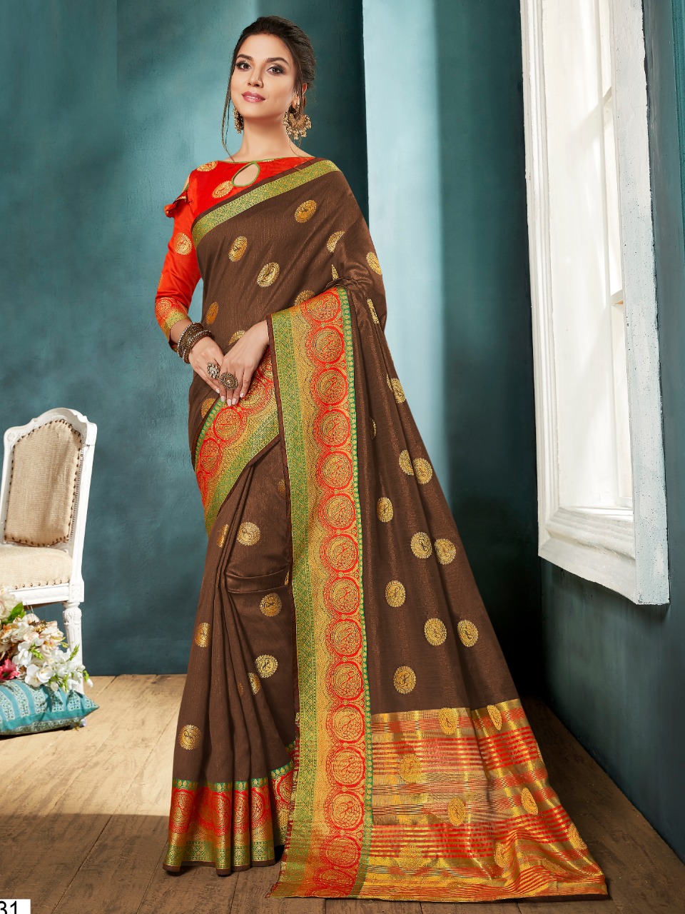 Veer Zara By Shangrila 1001 To 1006 Series Indian Traditional Wear Collection Beautiful Stylish Fancy Colorful Party Wear & Occasional Wear Weaving Printed Sarees At Wholesale Price