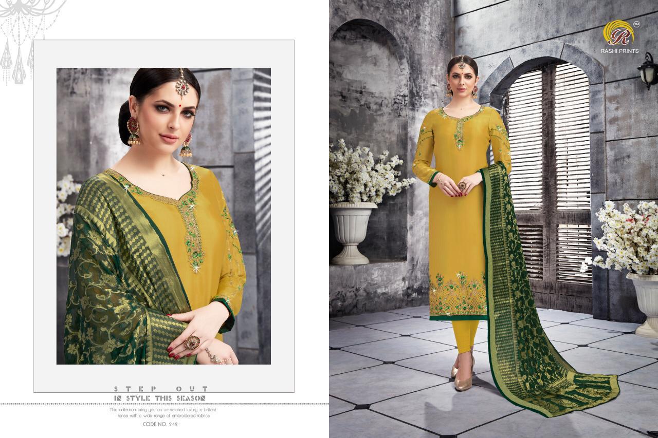 Veera By Rashi Prints 241 To 247 Series Designer Festive Suits Collection Beautiful Stylish Fancy Colorful Party Wear & Occasional Wear Satin Georgette Dresses At Wholesale Price