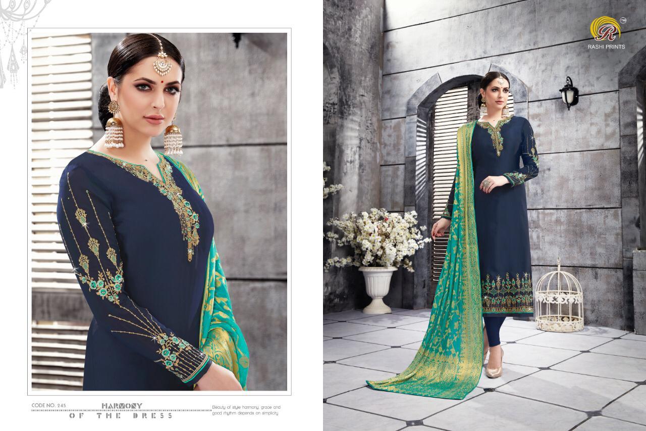 Veera By Rashi Prints 241 To 247 Series Designer Festive Suits Collection Beautiful Stylish Fancy Colorful Party Wear & Occasional Wear Satin Georgette Dresses At Wholesale Price