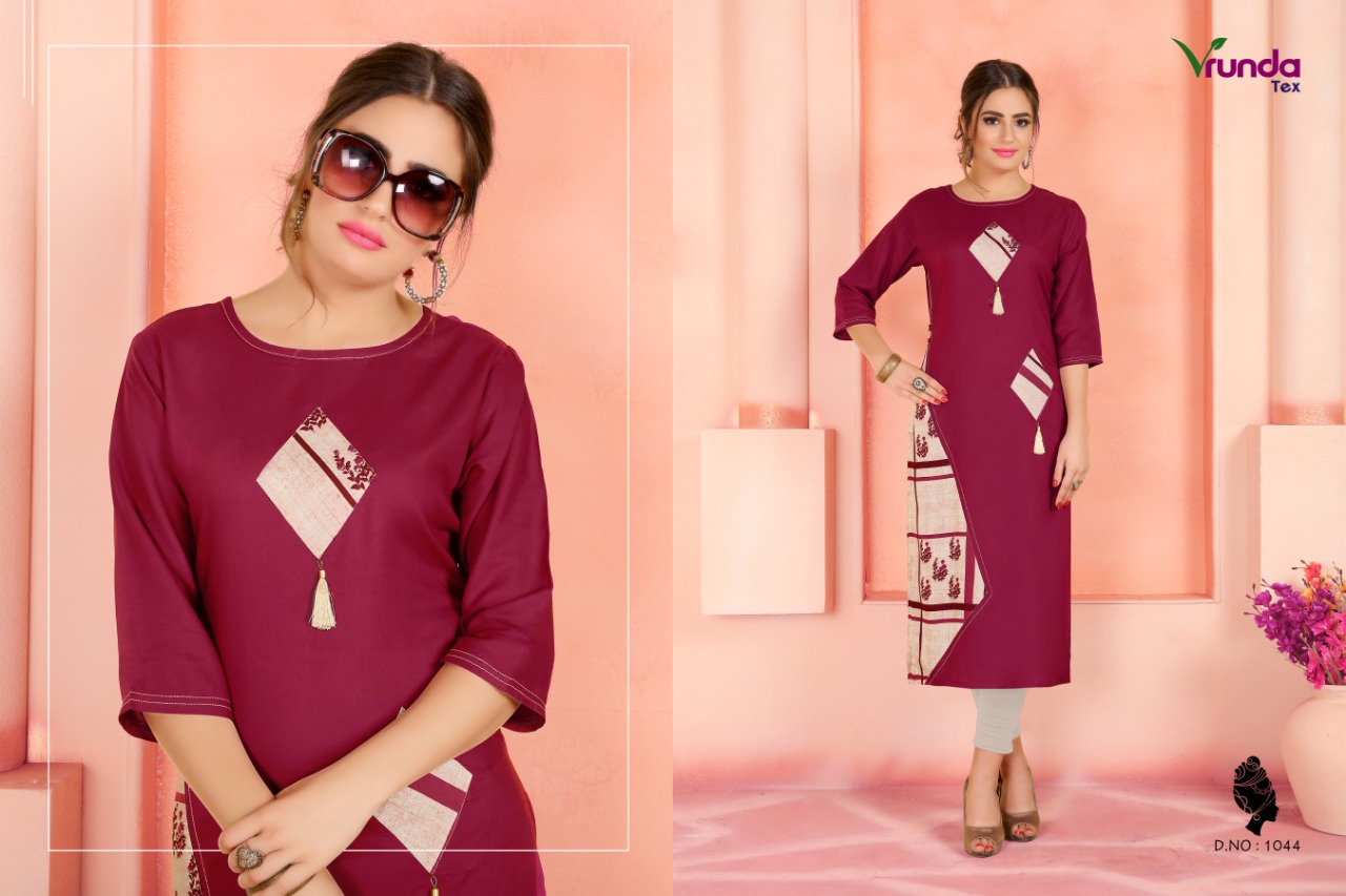 Victoria By Vrunda Tex 1041 To 1408 Beautiful Stylish Fancy Colorful Casual Wear & Ethnic Wear & Ready To Wear Heavy Rayon Printed Kurtis At Wholesale Price