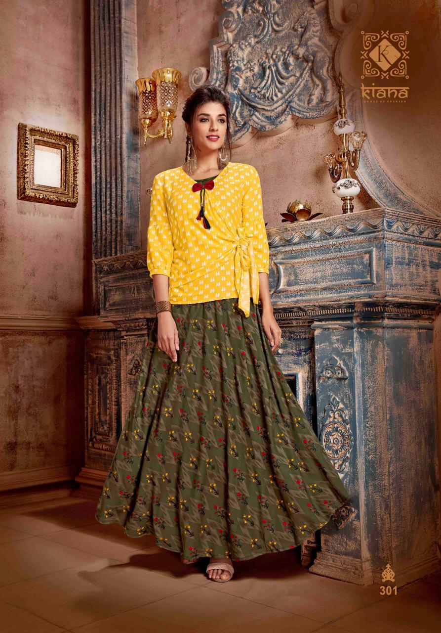 Vintage Vol-3 By Kiana 301 To 310 Series Indian Traditional Wear Collection Beautiful Stylish Fancy Colorful Party Wear & Occasional Wear Rayon Print And Embroidered Work At Wholesale Price