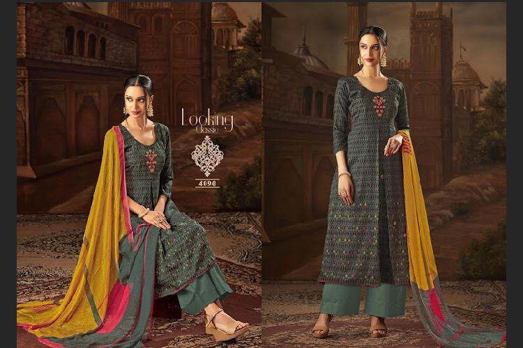 Vintage By Sb Trendz 4081 To 4090 Series Pakistani Suits Beautiful Stylish Fancy Colorful Designer Party Wear & Ethnic Wear Pure Jam Cotton Printed Dresses At Wholesale Price