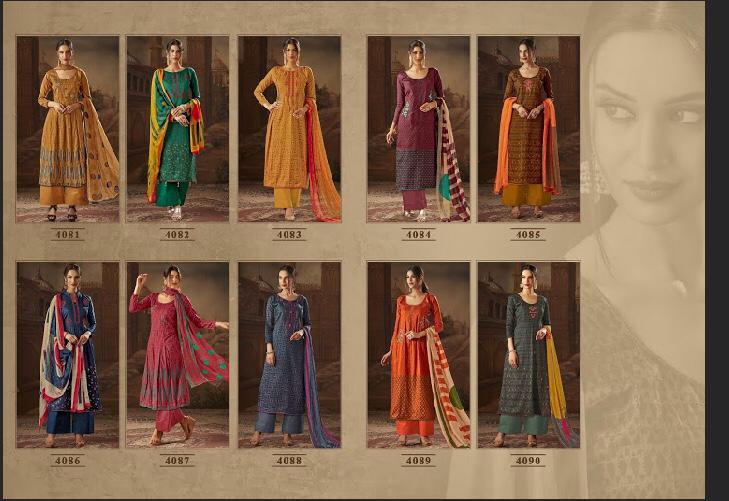Vintage By Sb Trendz 4081 To 4090 Series Pakistani Suits Beautiful Stylish Fancy Colorful Designer Party Wear & Ethnic Wear Pure Jam Cotton Printed Dresses At Wholesale Price