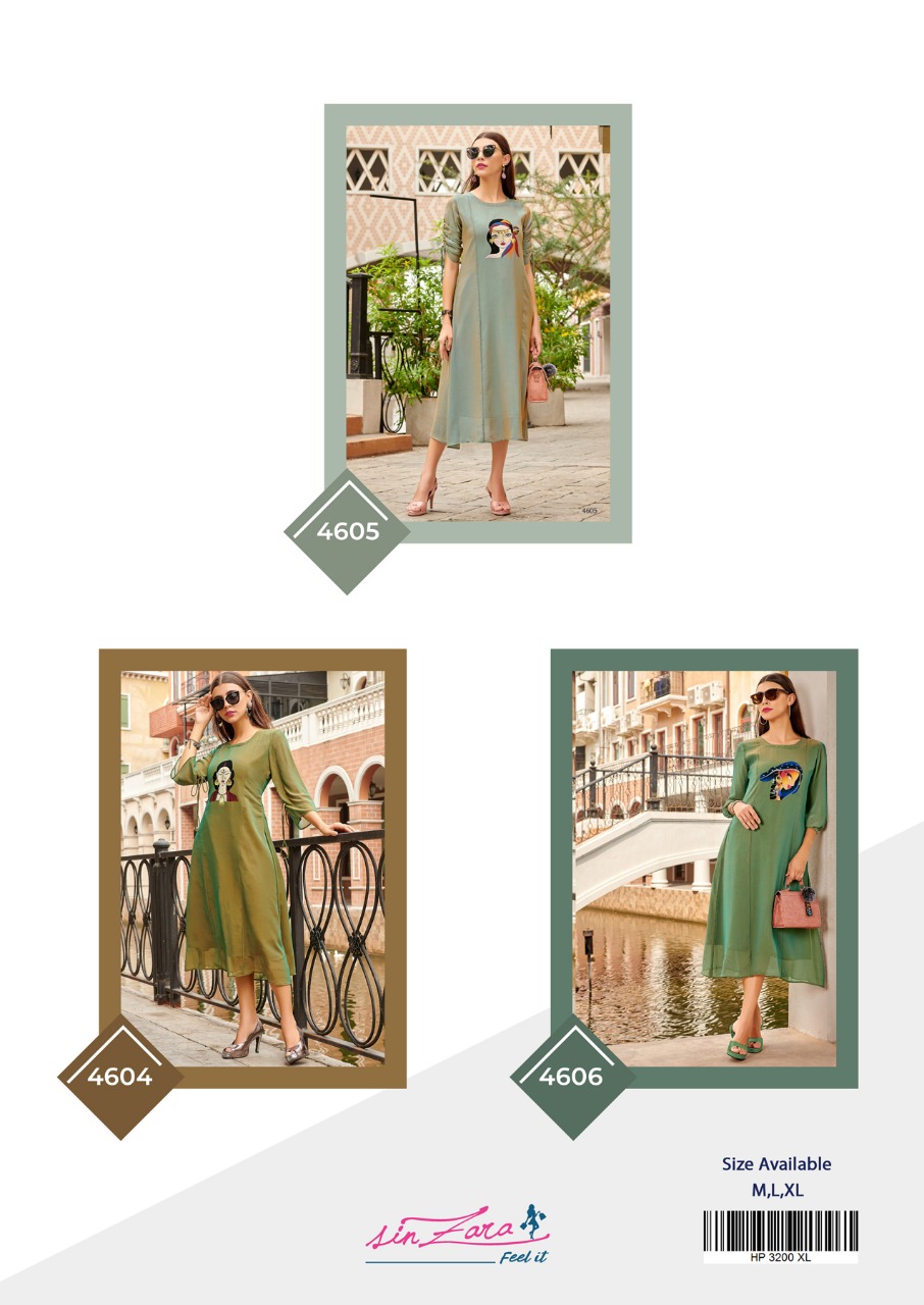 Vintage By Sin Zara 4601 To 4606 Series Designer Beautiful Stylish Colorful Fancy Ready To Wear & Casual Wear & Ethnic Wear Georgette Kurtis At Wholesale Price