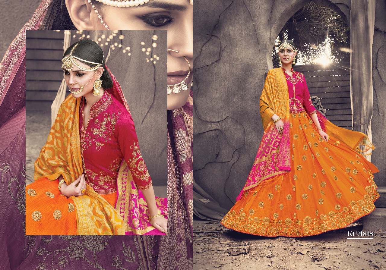 Viraasat By Kayce Trendz 1818 To 1825 Series Designer Wedding Collection Beautiful Colorful Stylish Fancy Party Wear & Occasional Wear Banarasi Silk Lehengas At Wholesale Price