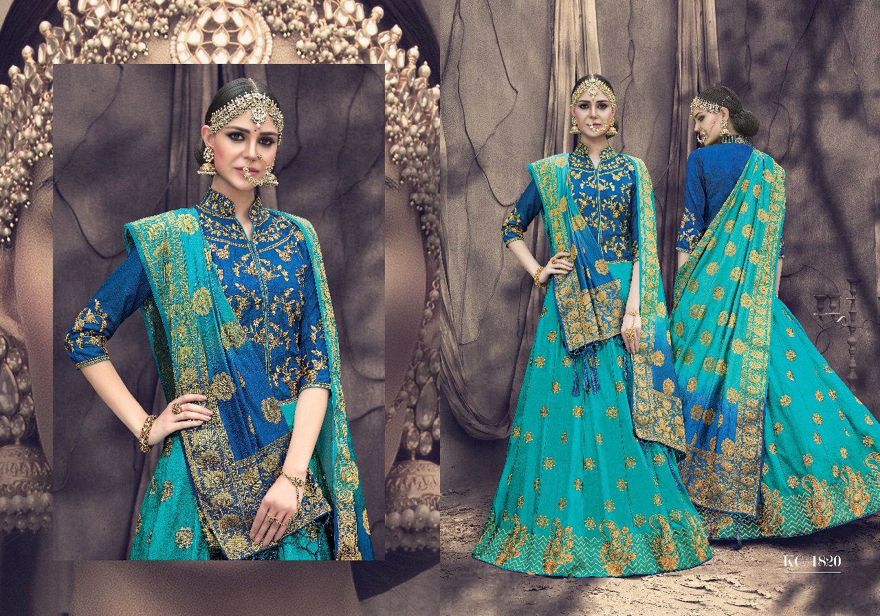 Viraasat By Kayce Trendz 1818 To 1825 Series Designer Wedding Collection Beautiful Colorful Stylish Fancy Party Wear & Occasional Wear Banarasi Silk Lehengas At Wholesale Price