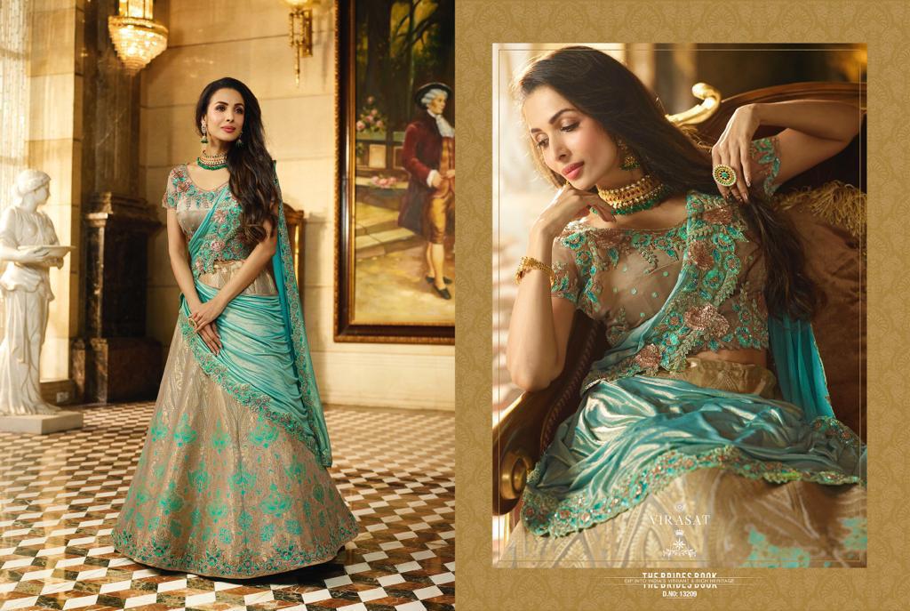 Virasat Vol-19 By Virasat 13201 To 13211 Series Indian Bridal Wear Collection Beautiful Stylish Fancy Colorful Wedding Wear & Occasional Wear Art Silk Embroidered Lehengas At Wholesale Price