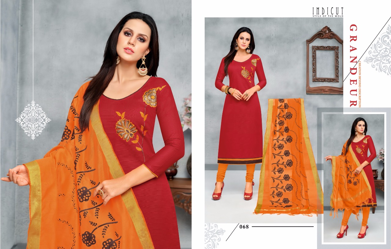 Virasat By Angroop Plus 063 To 074 Series Beautiful Suits Stylish Fancy Colorful Casual Wear & Ethnic Wear Collection Pure South Cotton Embroidered Dresses At Wholesale Price
