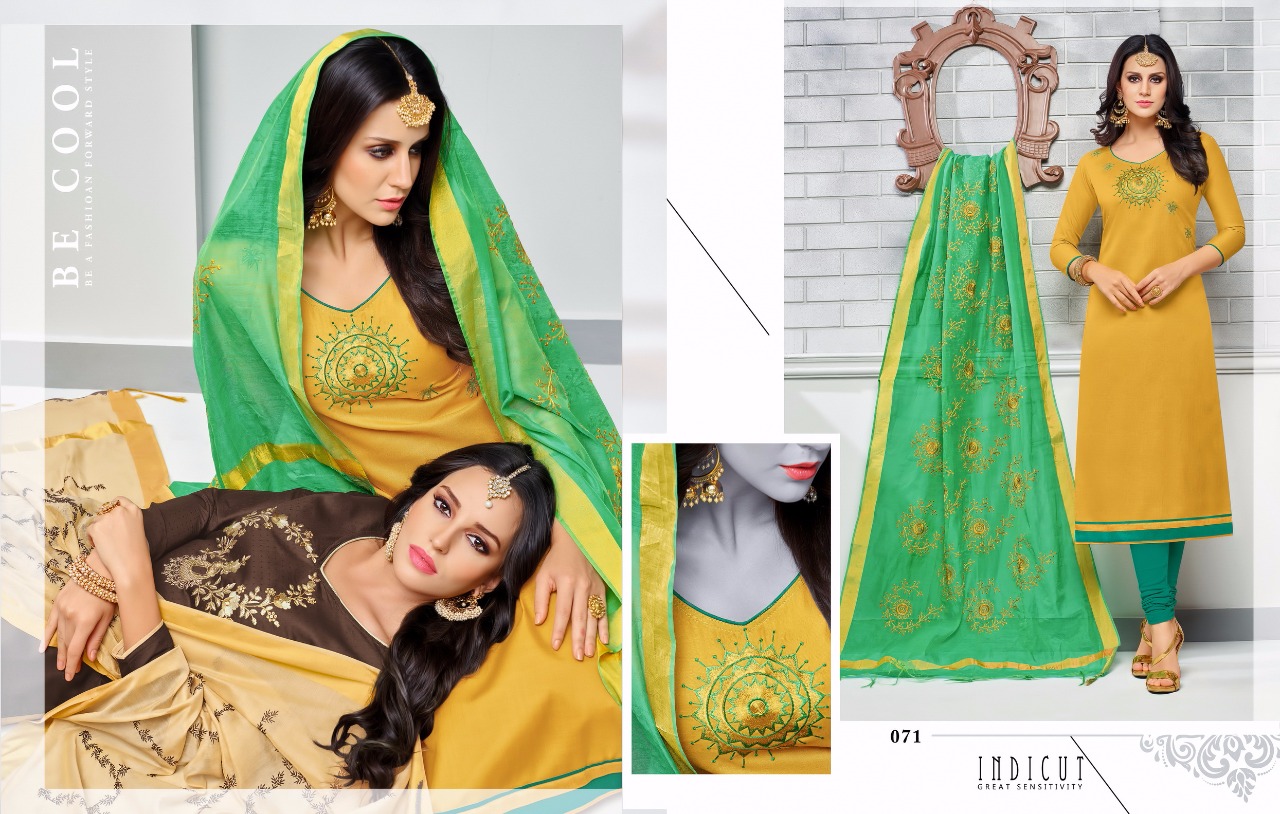 Virasat By Angroop Plus 063 To 074 Series Beautiful Suits Stylish Fancy Colorful Casual Wear & Ethnic Wear Collection Pure South Cotton Embroidered Dresses At Wholesale Price