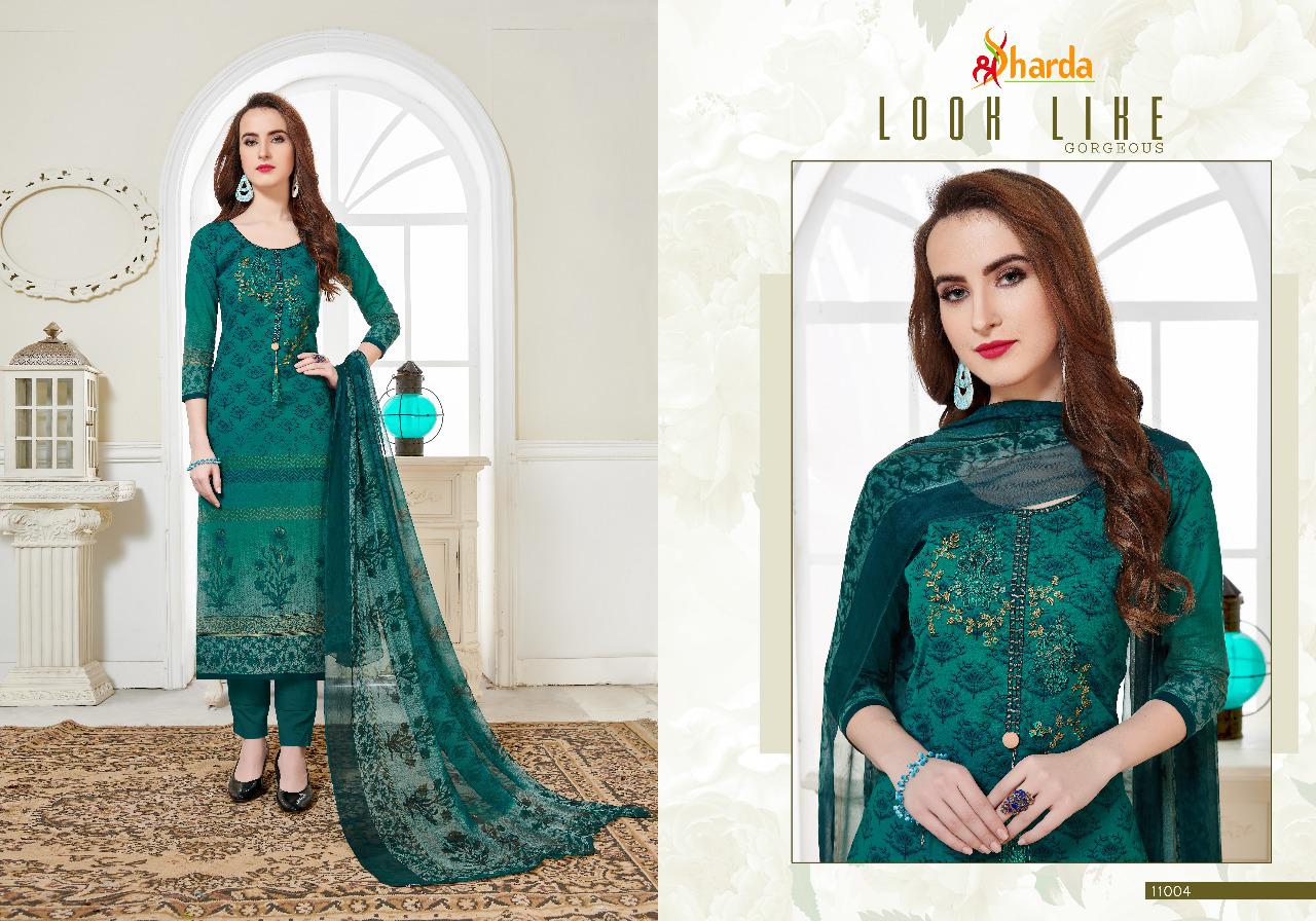 Virasat By Sharda 1001 To 1007 Series Beautiful Suits Stylish Fancy Colorful Casual Wear & Ethnic Wear Pure Cotton Digital Print With Embroidery Dresses At Wholesale Price