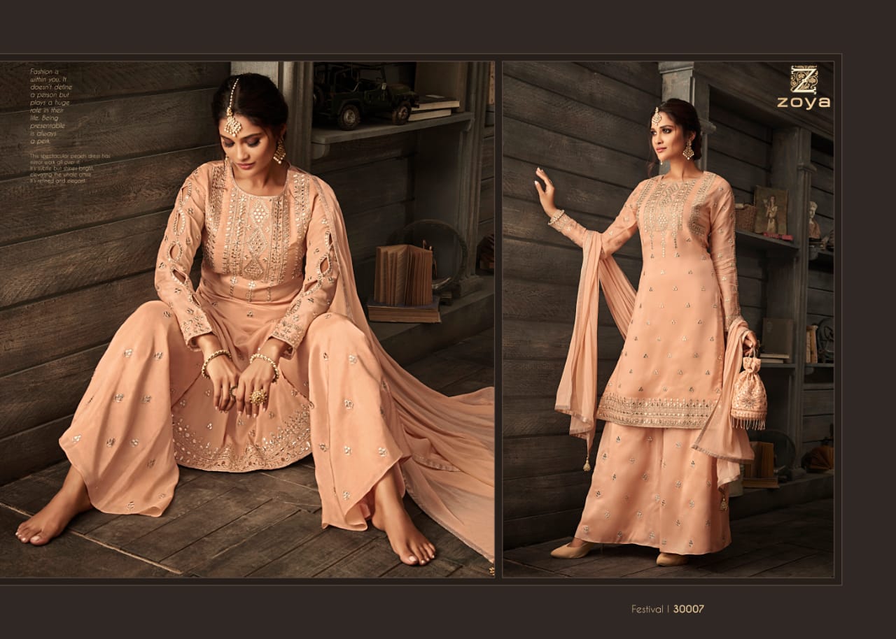 Vivana By Zoya 30001 To 30009 Series Beautiful Stylish Designer Printed And Embroidered Party Wear Occasional Wear Georgette Embroidered Dresses At Wholesale Price