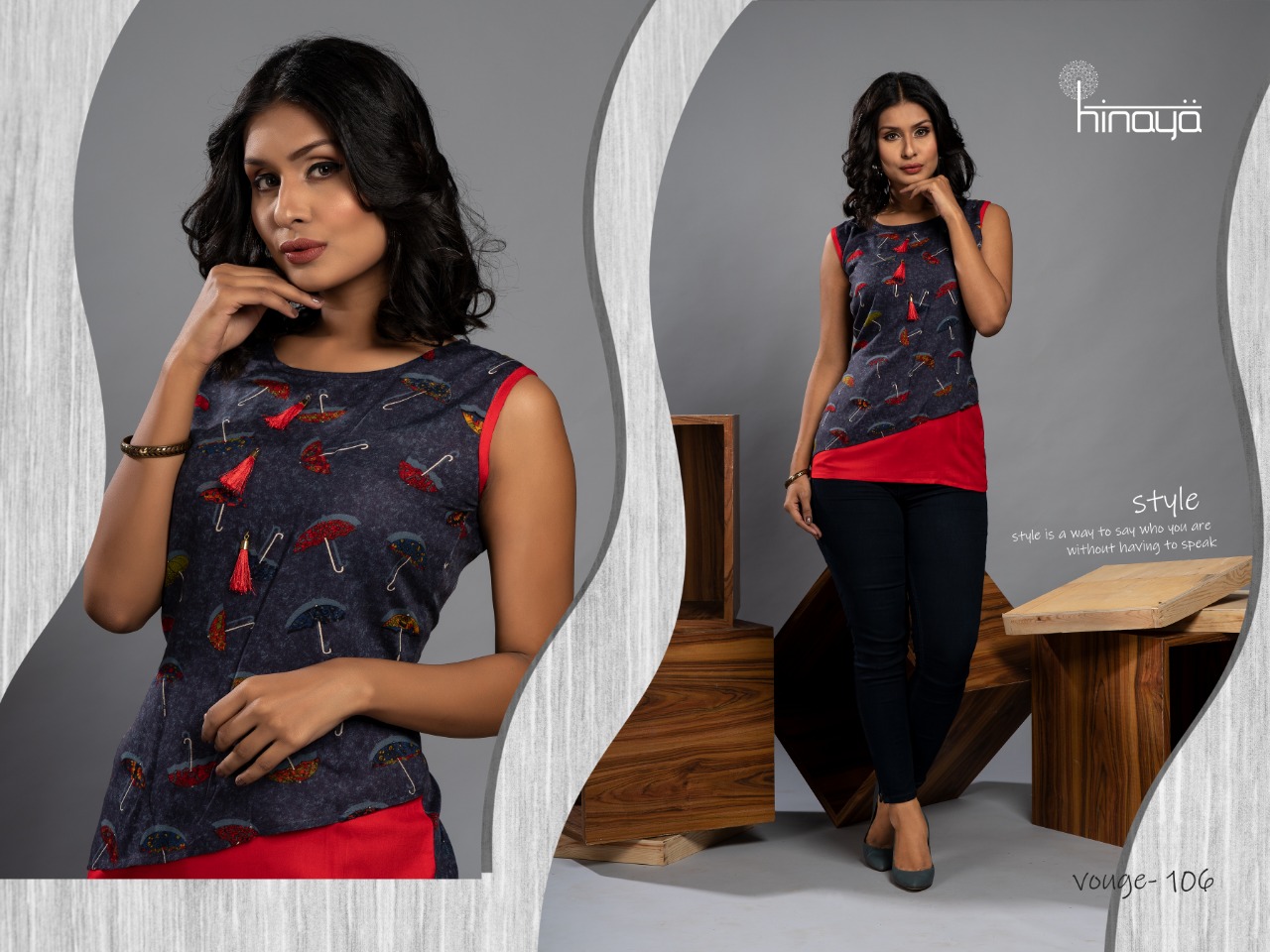 Vogue Vol-1 By Hinaya 101 To 109 Series Indian Traditional Wear Collection Beautiful Stylish Fancy Colorful Party Wear & Occasional Wear Rayon Printed Kurtis At Wholesale Price