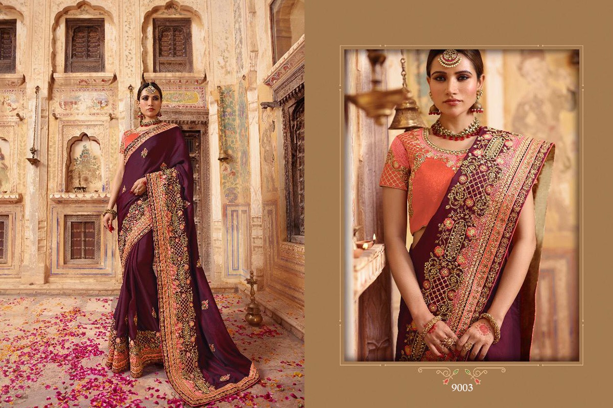 Vritika Vol-1 By Vritika 9001 To 9008 Series Indian Traditional Wear Collection Beautiful Stylish Fancy Colorful Party Wear & Occasional Wear Fancy Embroidered Sarees At Wholesale Price