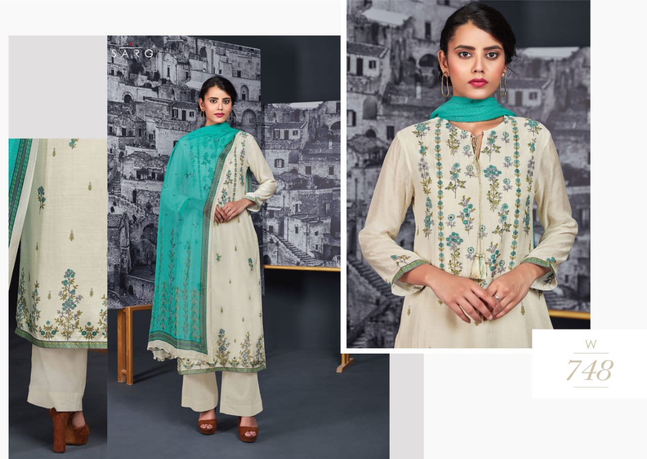 Waheeda By Sarg Designer Beautiful Stylish Fancy Colorful Casual Wear & Ethnic Wear & Ready To Wear Cotton Modal With Cotton Silk With Digital Print Dresses At Wholesale Price