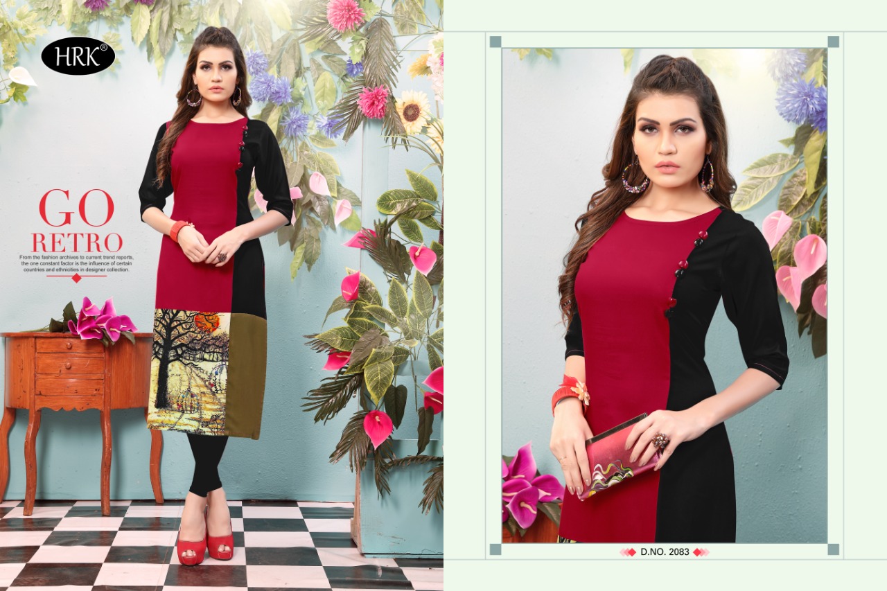 Walnut Vol-2 By Hrk 2083 To 2090 Series Beautiful Colorful Stylish Fancy Casual Wear & Ethnic Wear & Ready To Wear Rayon Printed Kurtis At Wholesale Price