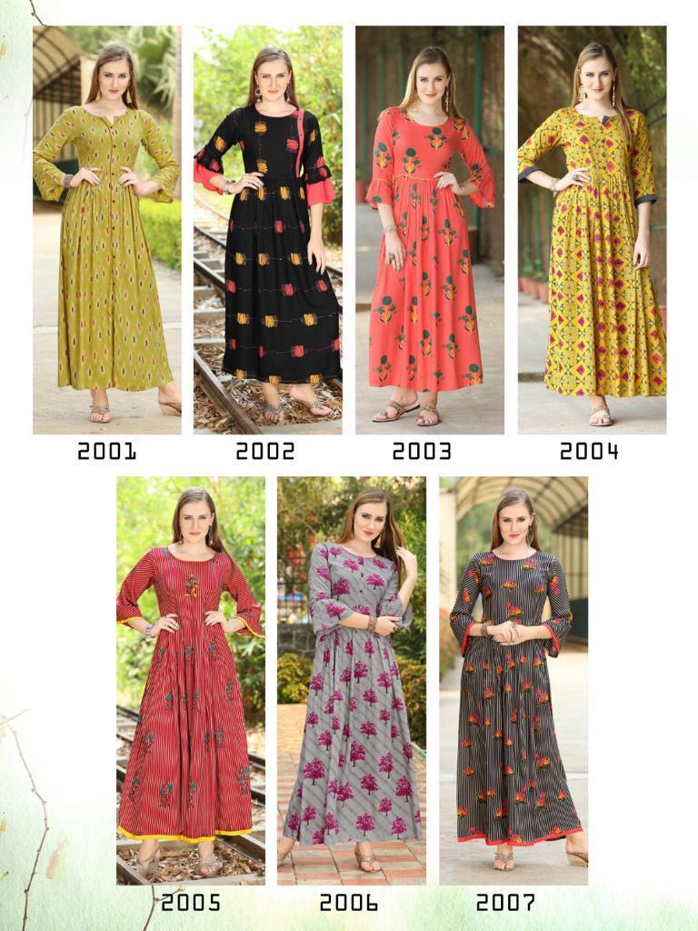 Wardrobe Vol-4 By Amaaya Garments 2001 To 2007 Series Beautiful Stylish Fancy Colorful Casual Wear & Ready To Wear & Ethnic Rayon Printed Kurtis At Wholesale Price