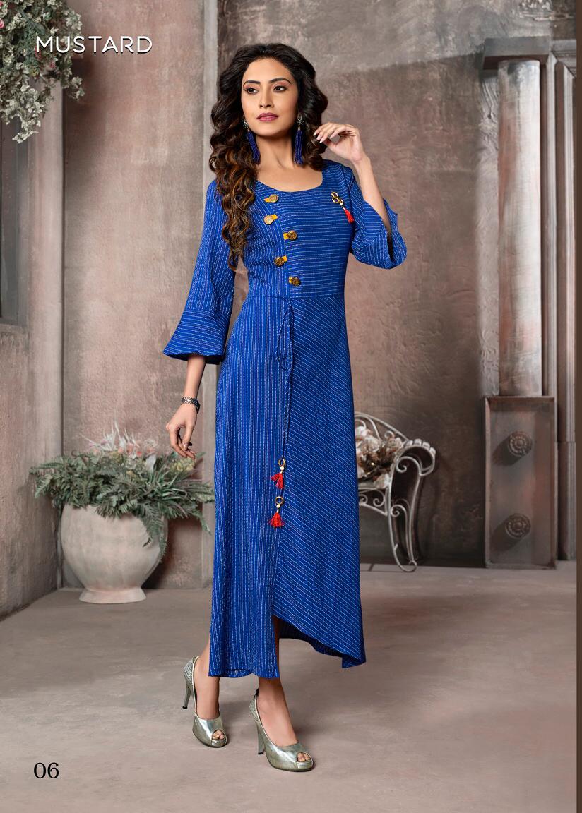 Weaves By Mustard 01 To 06 Series Beautiful Colorful Stylish Fancy Casual Wear & Ethnic Wear & Ready To Wear Cotton Kurtis At Wholesale Price