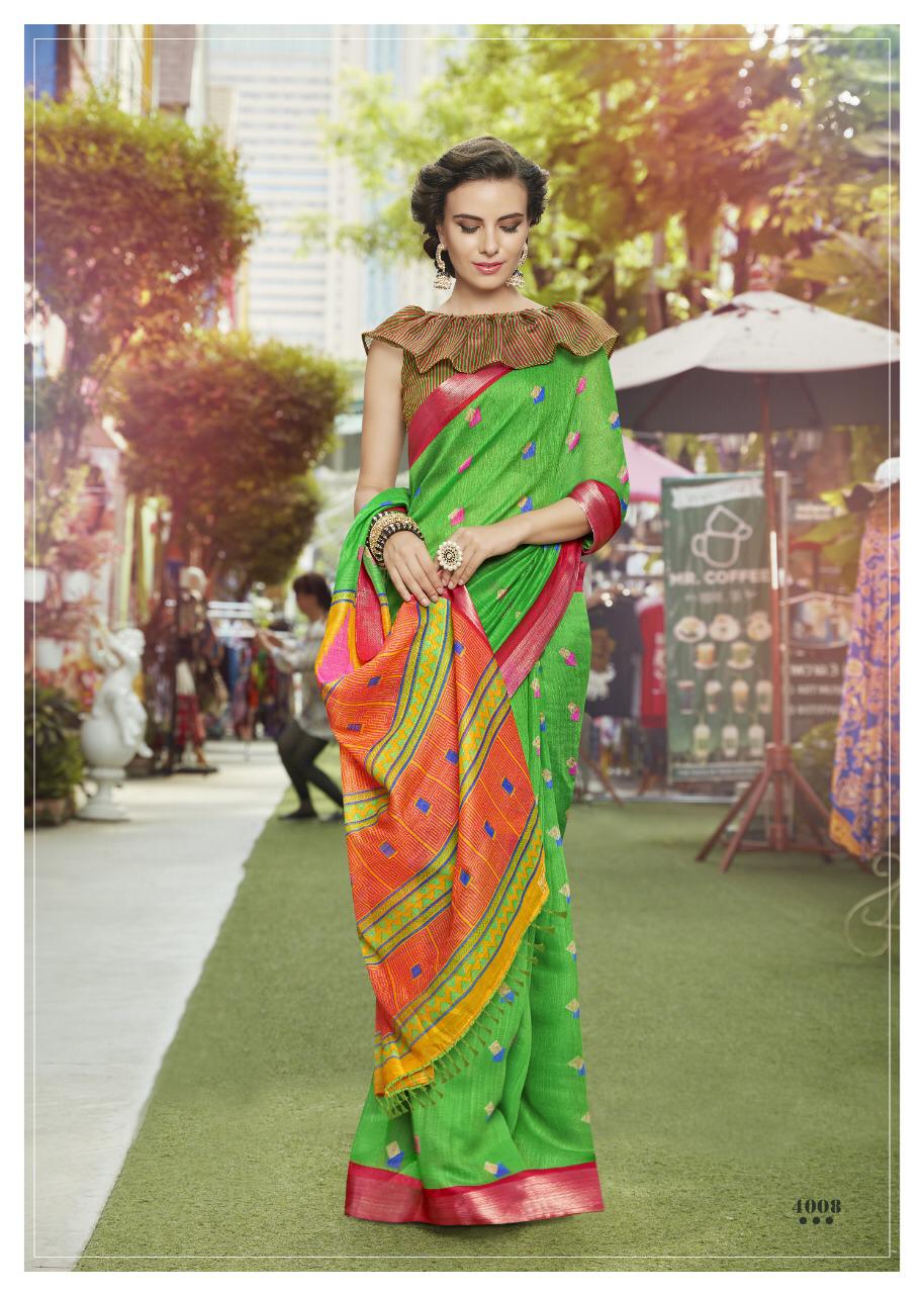 Weaves Zoya Silk By Fashid Wholesale 4001 To 4012 Series Indian Traditional Wear Collection Beautiful Stylish Fancy Colorful Party Wear & Occasional Wear Linen Sarees At Wholesale Price