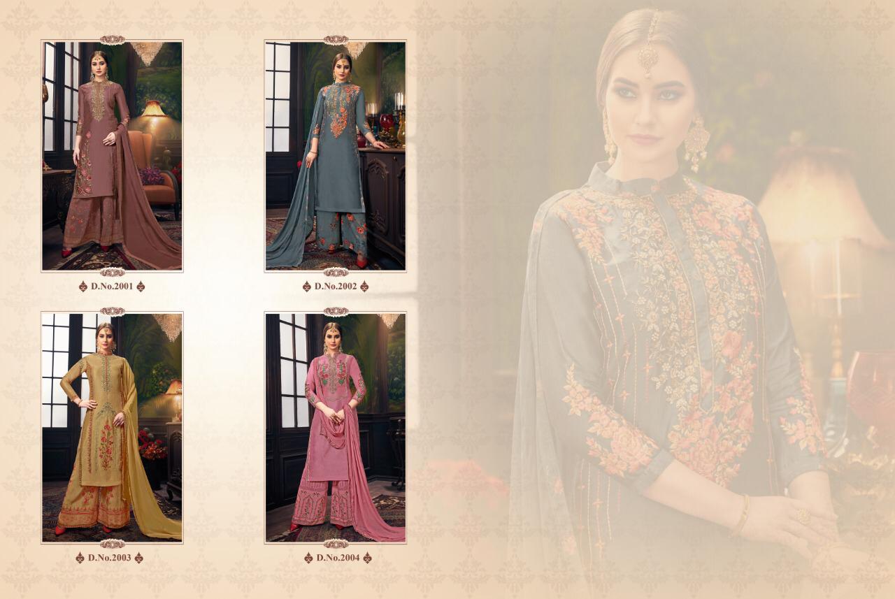 Wedding Diva Nx By Kalapriya 2001 To 004 Series Designer Festive Suits Collection Beautiful Stylish Fancy Colorful Party Wear & Occasional Wear Pure Upada Silk Embroidered Dresses At Wholesale Price