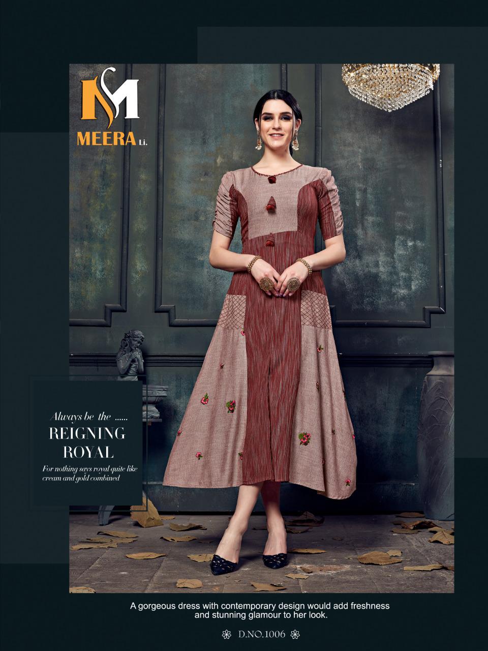 Woman By Meerali 1001 To 1006 Series Beautiful Stylish Colorful Fancy Party Wear & Ethnic Wear & Ready To Wear Rayon/cotton Printed Kurtis At Wholesale Price