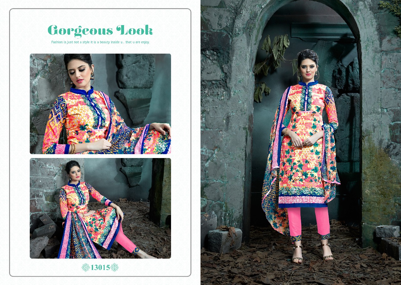 Zafreen By Sagar 13013 To 13026 Series Beautiful Stylish Fancy Colorful Casual Wear & Ethnic Wear Cambric Cotton Printed Dresses At Wholesale Price