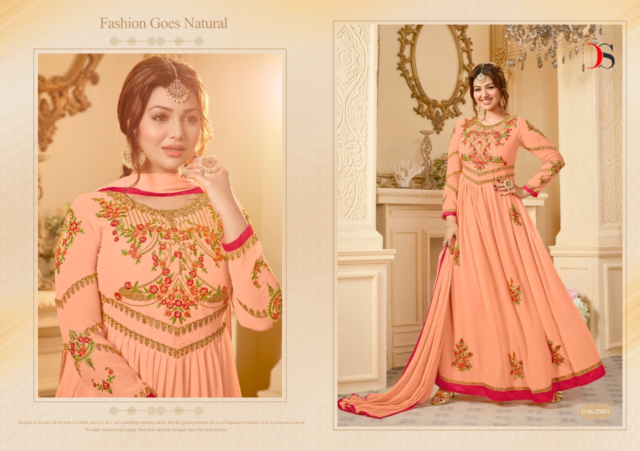 Zara By Deepsy Suits 25001 To 25006 Series Designer Anarkali Suits Collection Beautiful Stylish Fancy Colorful Party Wear & Occasional Wear Real Georgette Embroidered Dresses At Wholesale Price