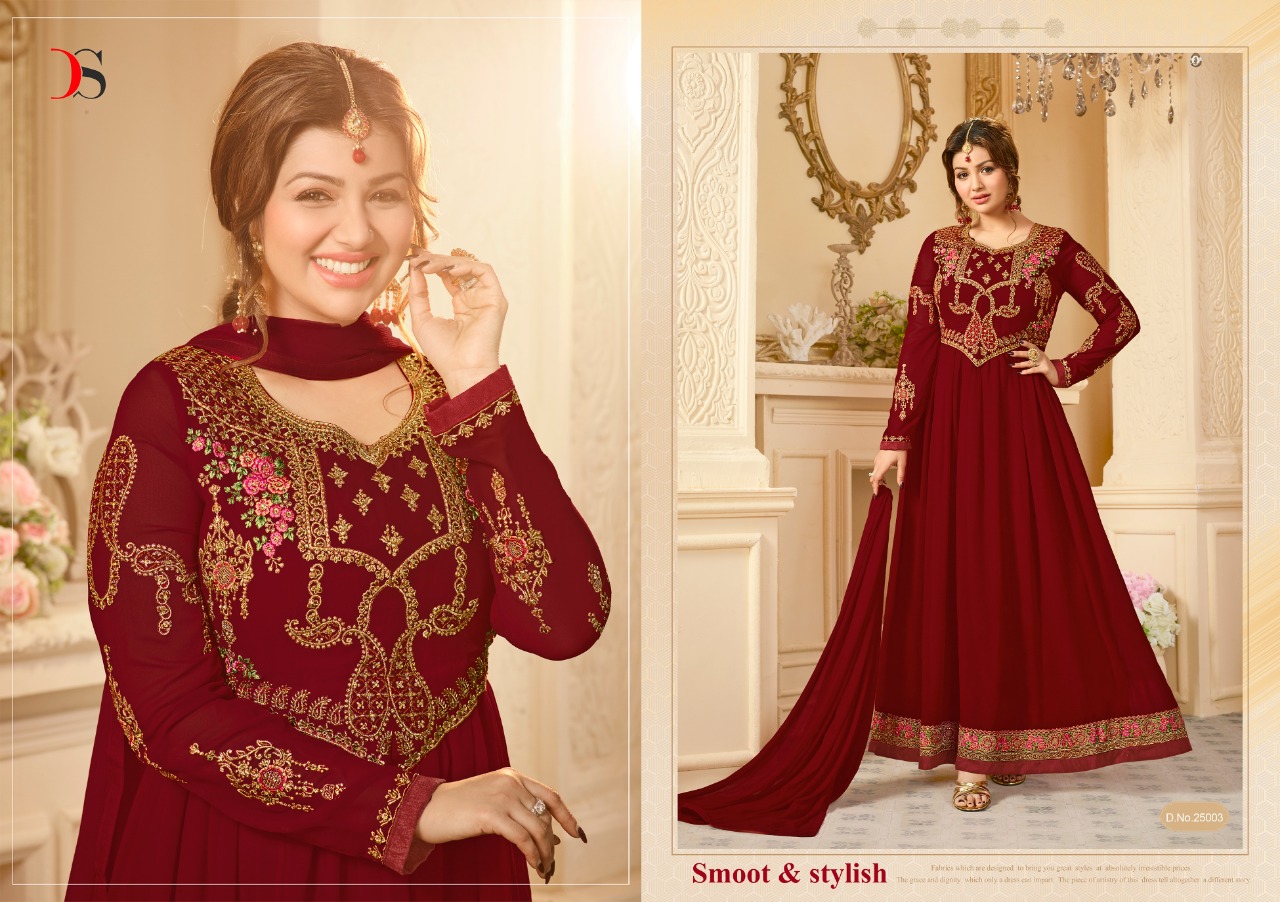 Zara By Deepsy Suits 25001 To 25006 Series Designer Anarkali Suits Collection Beautiful Stylish Fancy Colorful Party Wear & Occasional Wear Real Georgette Embroidered Dresses At Wholesale Price