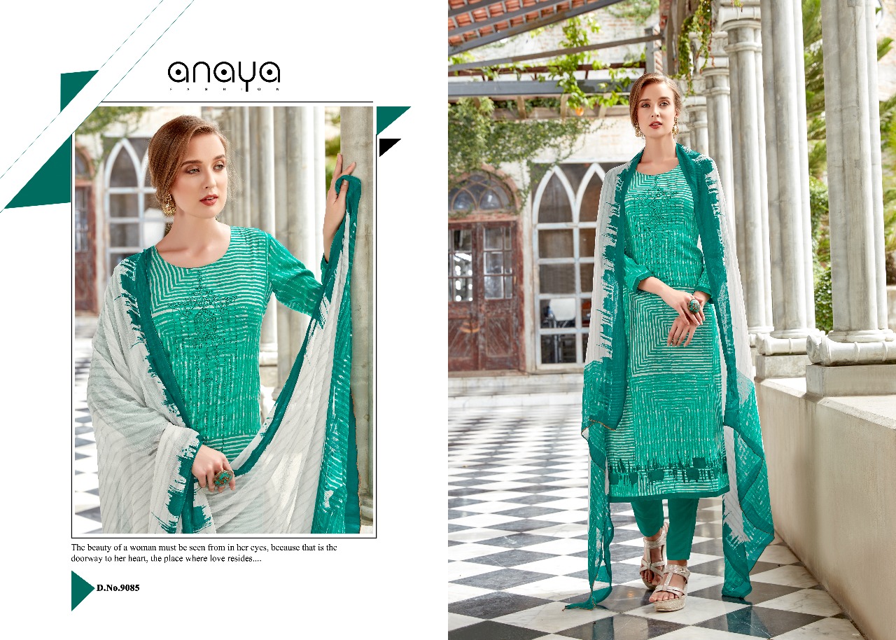 Zareen By Anaya 9081 To 9090 Series Beautiful Collection Suits Stylish Fancy Colorful Casual Wear & Ethnic Wear Satin Printed Dresses At Wholesale Price