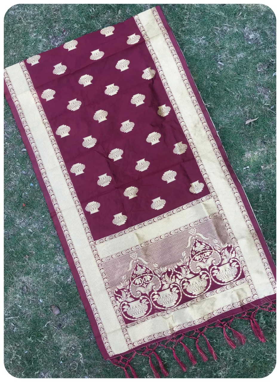 Zarika Vol-6 By Kaamiri 01 To 08 Series Beautiful Colorful Stylish Fancy Casual Wear & Ethnic Wear & Ready To Wear Bamboo Silk Dupatta At Wholesale Price