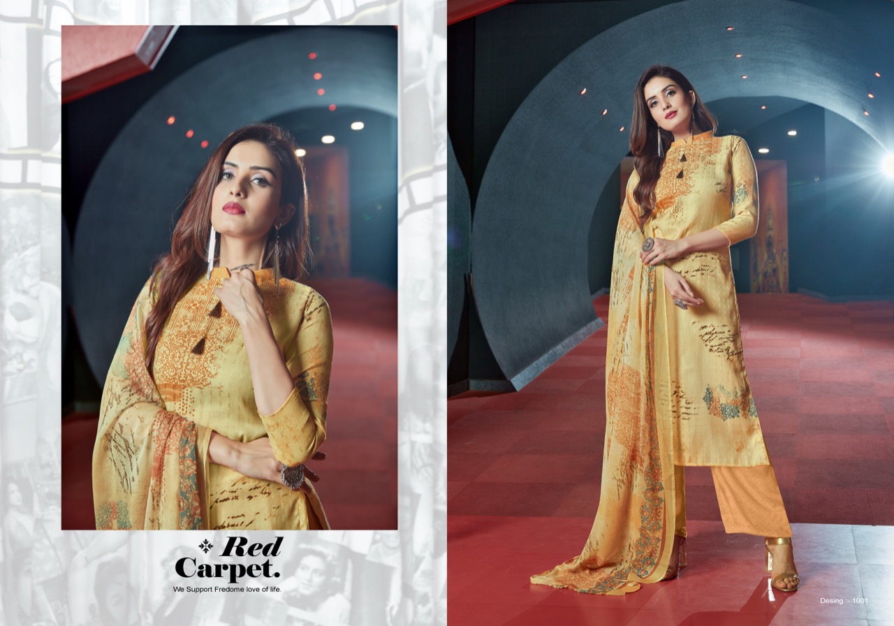 Zarina By Shri Vijay 1001 To 1010 Series Designer Suits Collection Beautiful Stylish Fancy Colorful Party Wear & Ethnic Wear Pure Pashmani Dobby Digital Style Printed Dresses At Wholesale Price