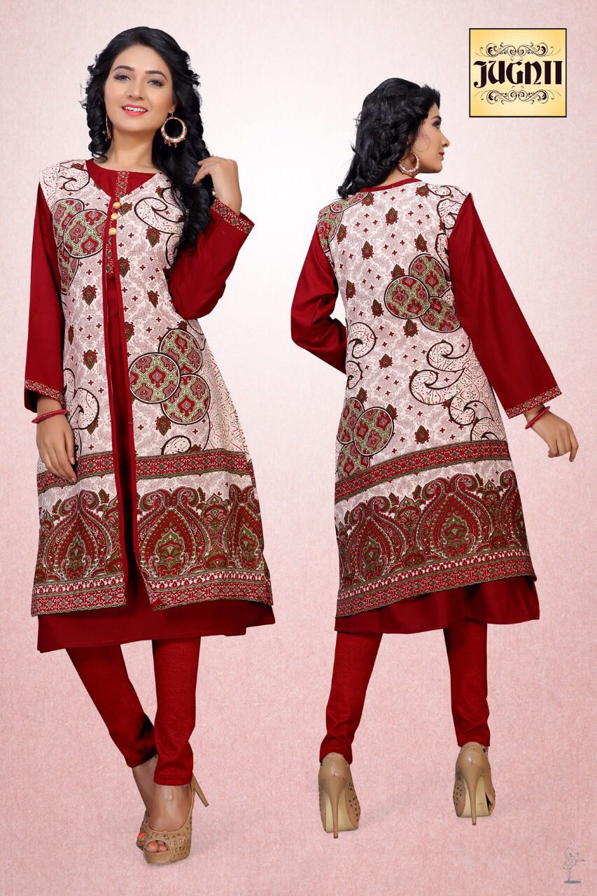 Zebaa By Jugnii 1001 To 1008 Series Stylish Colorful Fancy Beautiful Casual Wear & Ethnic Wear Poly Cotton Printed Kurtis At Wholesale Price