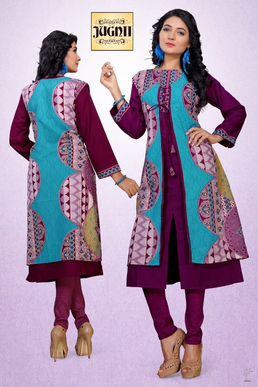 Zebaa By Jugnii 1001 To 1008 Series Stylish Colorful Fancy Beautiful Casual Wear & Ethnic Wear Poly Cotton Printed Kurtis At Wholesale Price