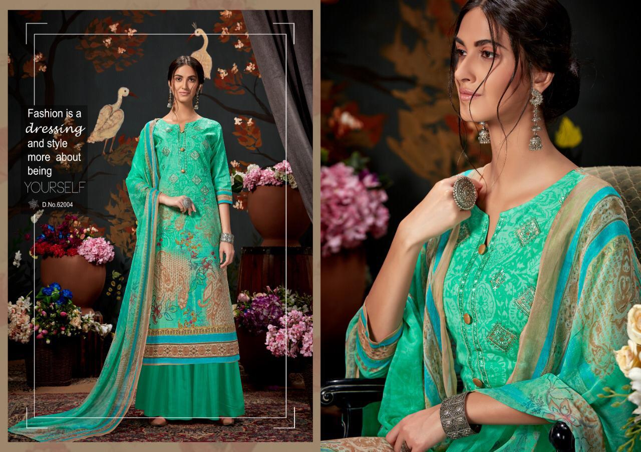 Zeenat By Kapil Fab 62001 To 62008  Series Designer Suits Collection Beautiful Stylish Fancy Colorful Party Wear & Ethnic Wear Cambric Cotton Print With Self Embroidery Printed Dresses At Wholesale Price