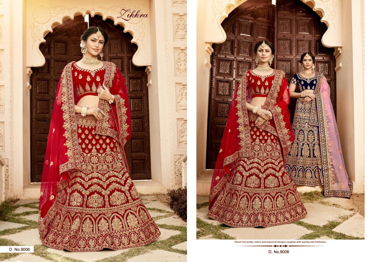 Zikkra Vol-7 By Zikkra 9001 To 9009 Series Indian Bridal Wear Collection Beautiful Stylish Fancy Colorful Party Wear & Occasional Wear Pure Heavy Silk Lehengas At Wholesale Price
