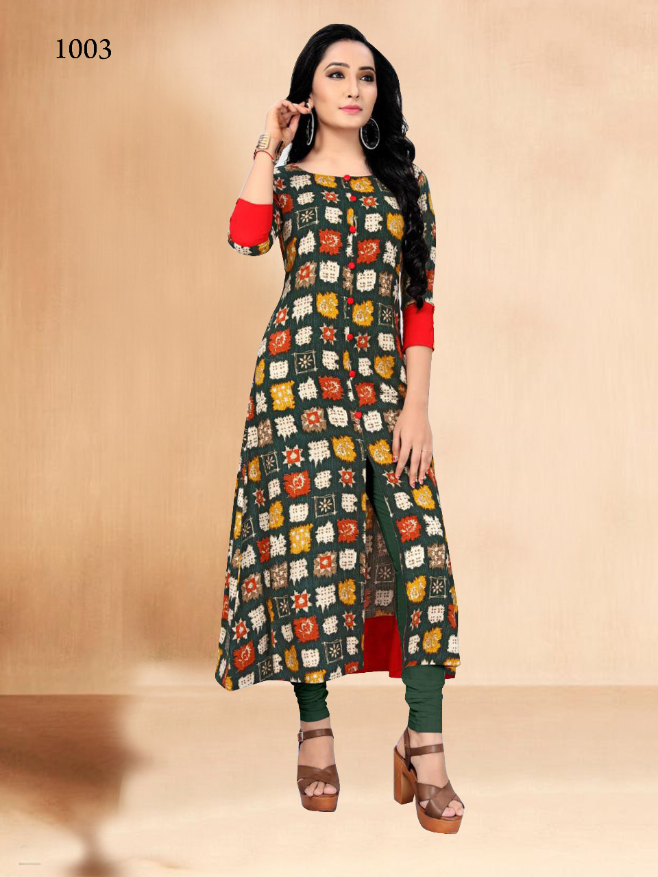 Ziva By Fs 1001 To 1005 Series Stylish Fancy Beautiful Colorful Casual Wear & Ethnic Wear Heavy Rayon Printed Kurtis At Wholesale Price
